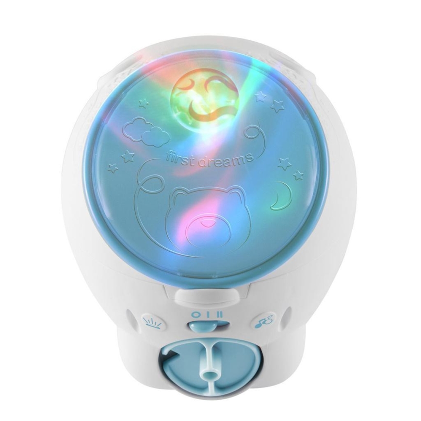 Chicco - Otroški projektor 2v1 POLAR BEAR 3xAA modra