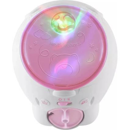 Chicco - Otroški projektor 2v1 POLAR BEAR 3xAA roza