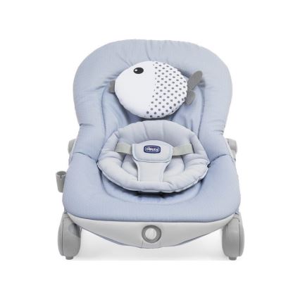 Chicco - Otroški vibrajoči ležalnik z melodijo BALLOON Dots 2xAA + 1xLR20 modra