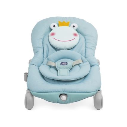 Chicco - Otroški vibrirajoči ležalnik z melodijo BALLOON Froggy modra