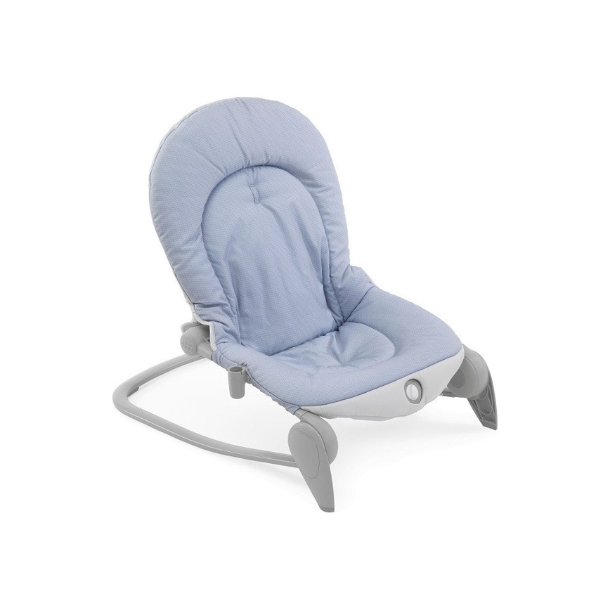 Chicco - Otroški vibrujoči ležalnik z melodijo BALLOON Dots 2xAA + 1xLR20 modri