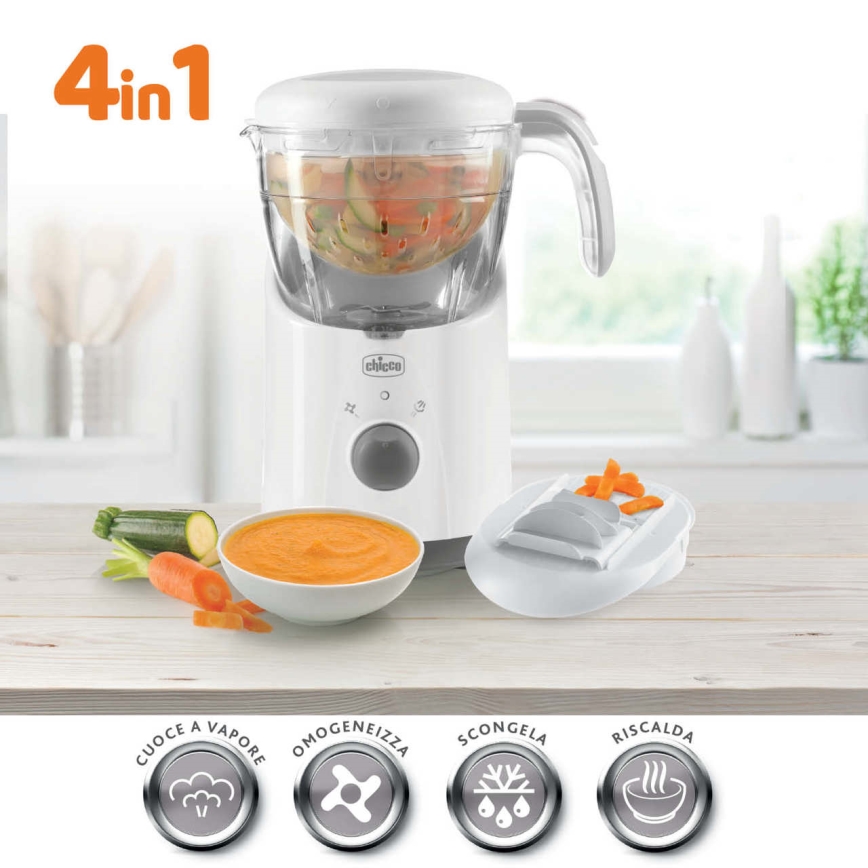 Chicco - Parni lonec in mešalnik 4v1 EASY MEAL