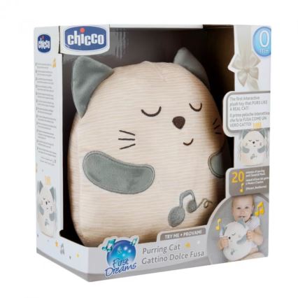 Chicco - Pliš Interaktivna igrača mačka 3xAAA