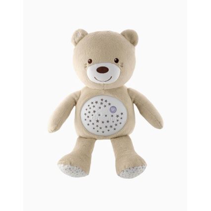 Chicco - Projektor z melodijo BABY BEAR 3xAAA bež