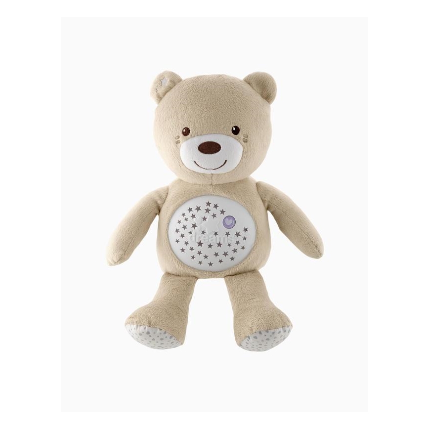 Chicco - Projektor z melodijo BABY BEAR 3xAAA bež