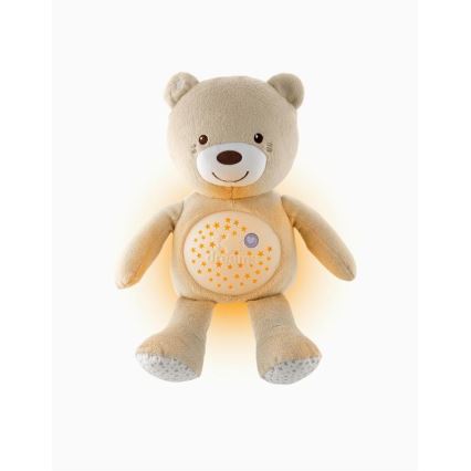 Chicco - Projektor z melodijo BABY BEAR 3xAAA bež