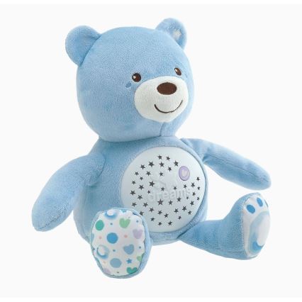 Chicco - Projektor z melodijo BABY BEAR 3xAAA moder