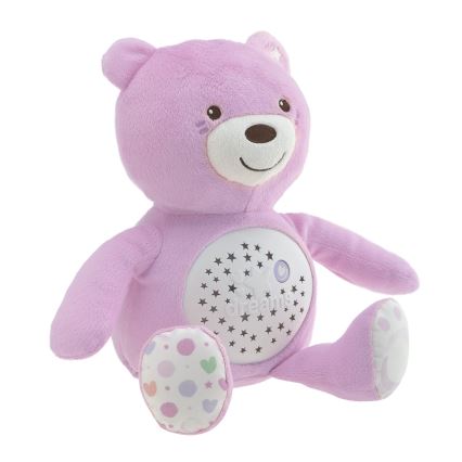 Chicco - Projektor z melodijo BABY BEAR 3xAAA roza