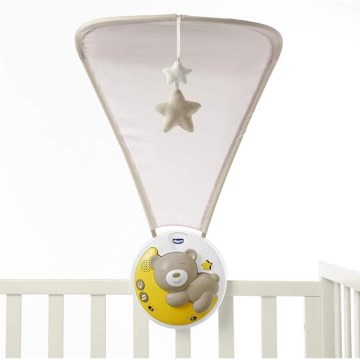Chicco - Projektor za posteljico z melodijo 3v1 NEXT2MOON siva