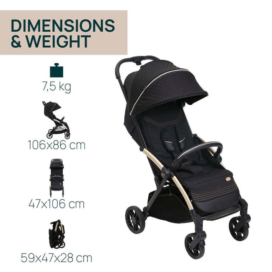 Chicco - Voziček GOODY XPLUS Black Re_Lux Eco+ + potisni avto ALL AROUND