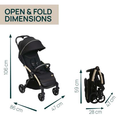 Chicco - Voziček GOODY XPLUS Black Re_Lux Eco+ + potisni avto ALL AROUND