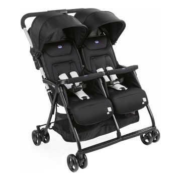 Chicco - Voziček za dvojčke OHLALA TWIN Black Night črna