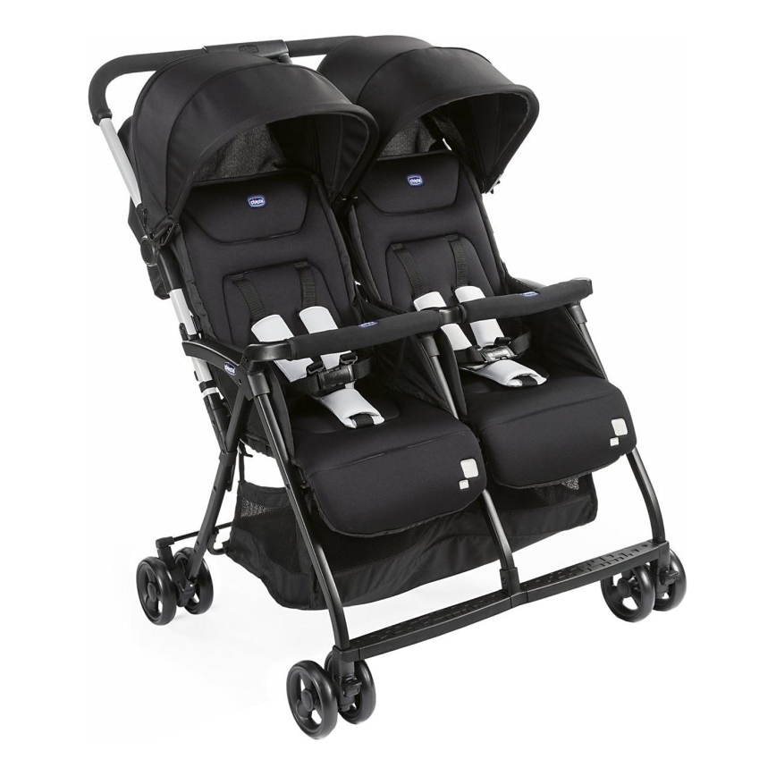 Chicco - Voziček za dvojčke OHLALA TWIN Black Night črna