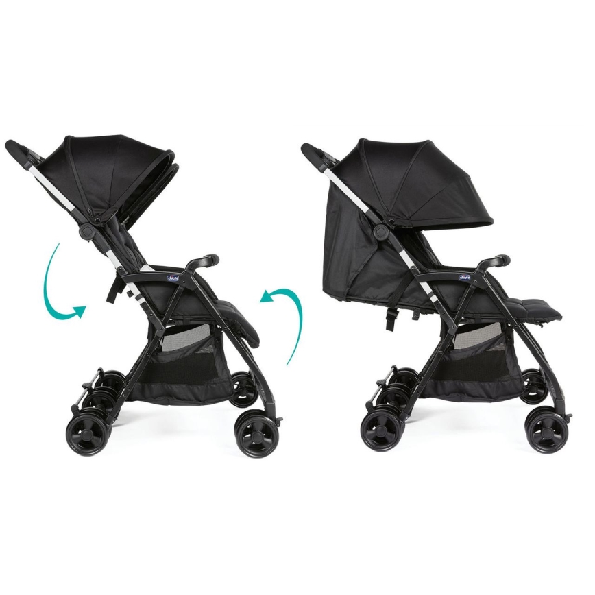 Chicco - Voziček za dvojčke OHLALA TWIN Black Night črna