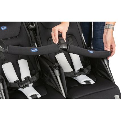 Chicco - Voziček za dvojčke OHLALA TWIN Black Night črna