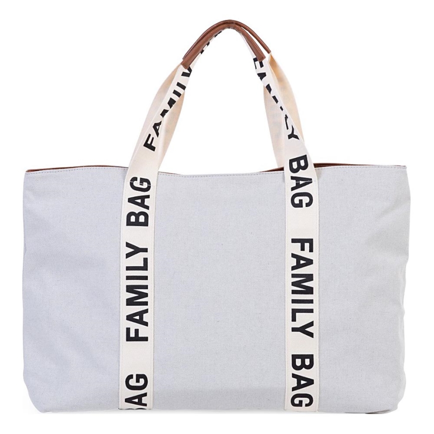 Childhome - Potovalna torba FAMILY BAG CANVAS bela