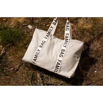 Childhome - Potovalna torba FAMILY BAG CANVAS bela