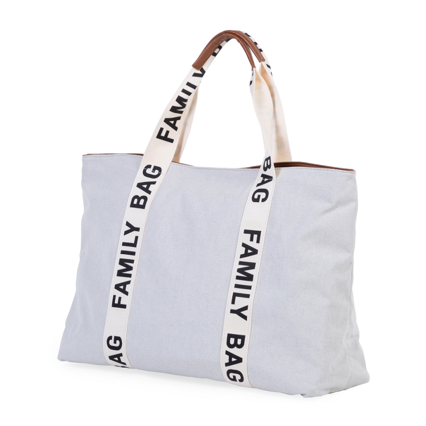 Childhome - Potovalna torba FAMILY BAG CANVAS bela