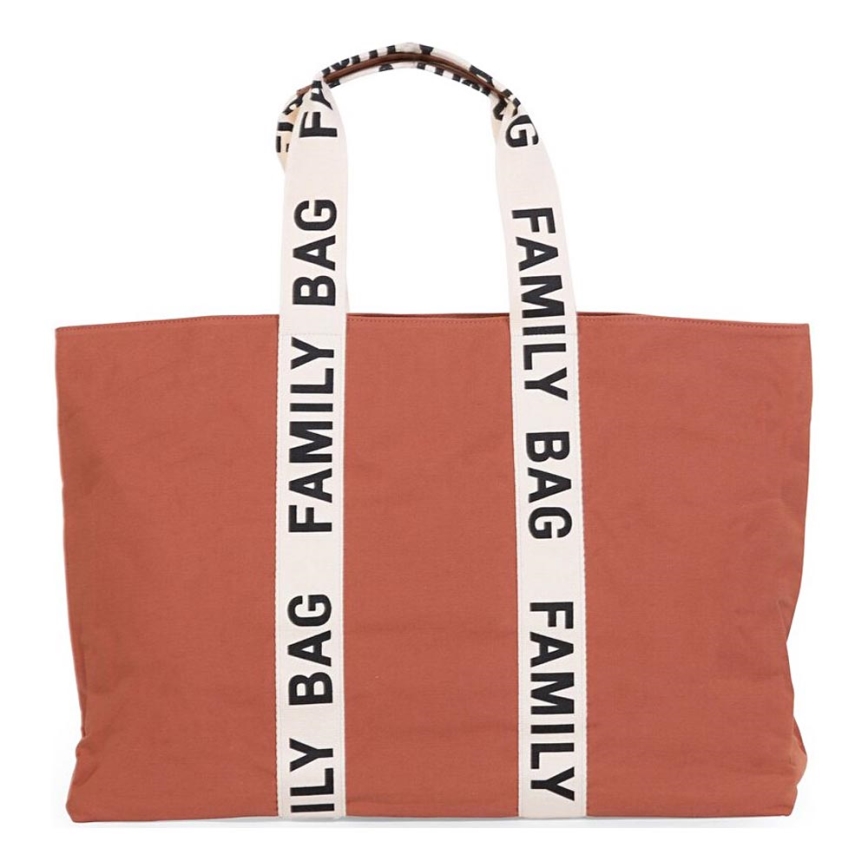 Childhome - Potovalna torba FAMILY BAG CANVAS oranžna