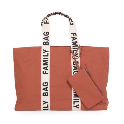 Childhome - Potovalna torba FAMILY BAG CANVAS oranžna