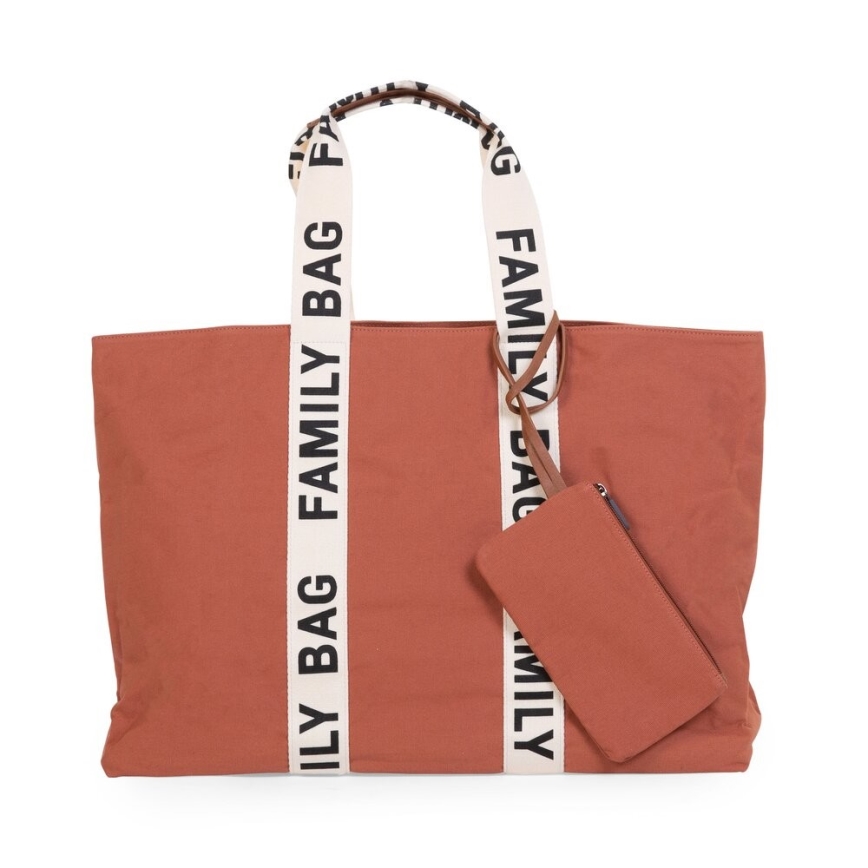 Childhome - Potovalna torba FAMILY BAG CANVAS oranžna