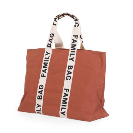 Childhome - Potovalna torba FAMILY BAG CANVAS oranžna
