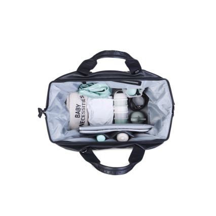 Childhome - Previjalna torba MOMMY BAG LEATHER črna