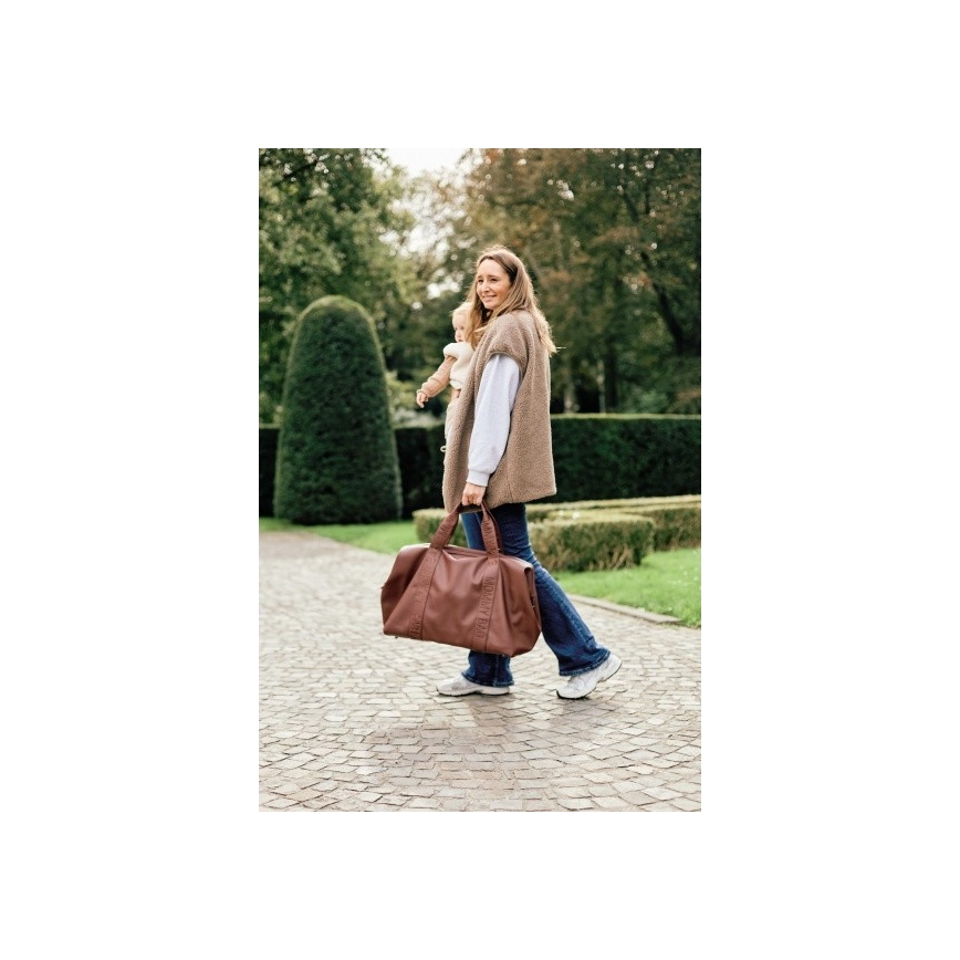Childhome - Previjalna torba MOMMY BAG LEATHER rjava