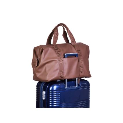 Childhome - Previjalna torba MOMMY BAG LEATHER rjava