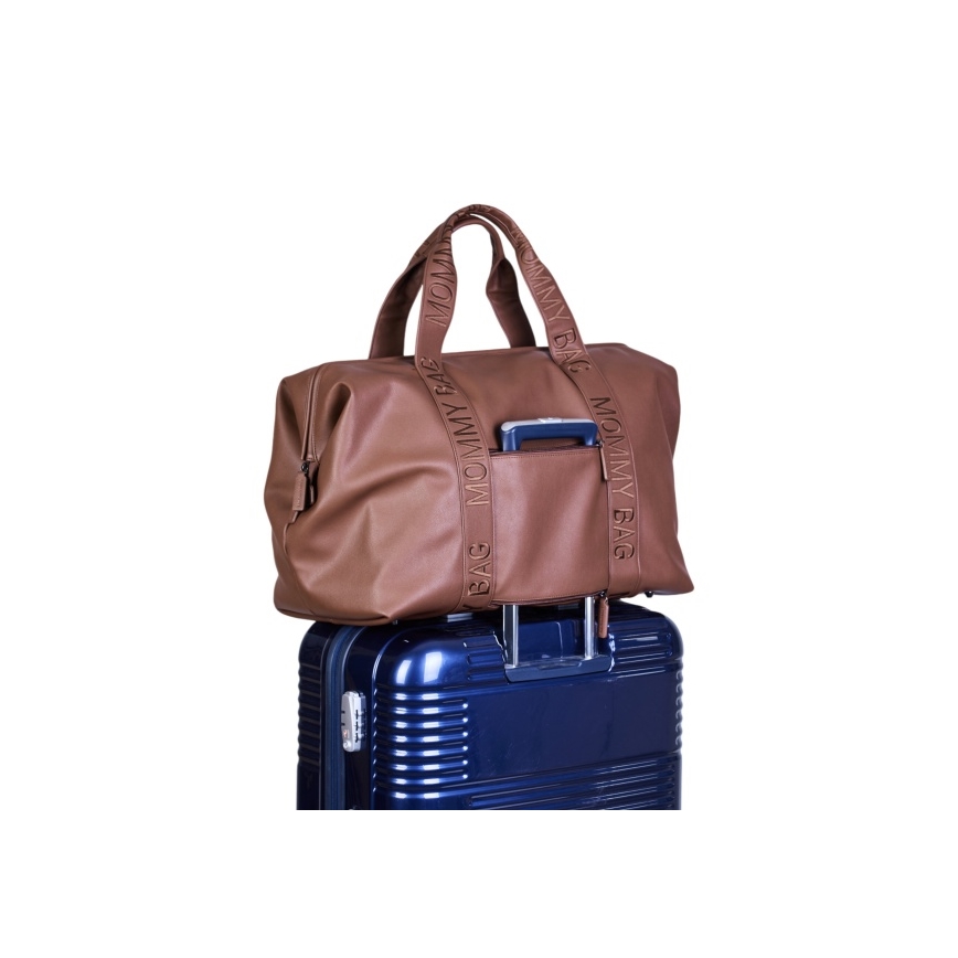 Childhome - Previjalna torba MOMMY BAG LEATHER rjava