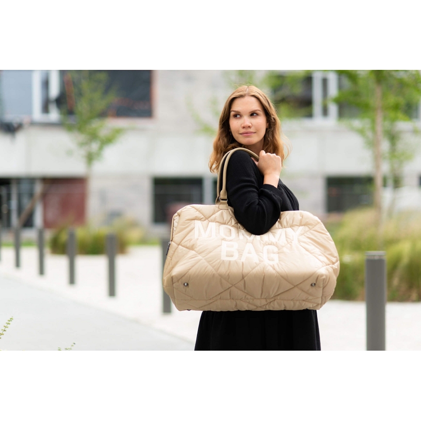 Childhome - Previjalna torba MOMMY BAG PUFFERED bež