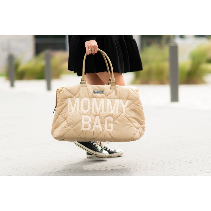 Childhome - Previjalna torba MOMMY BAG PUFFERED bež