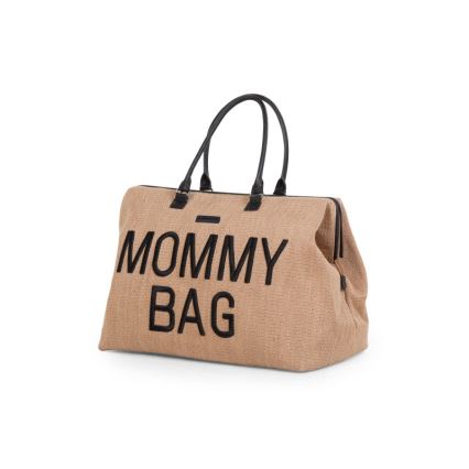 Childhome - Previjalna torba MOMMY BAG RAFFIA LOOK bež