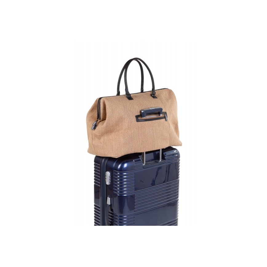Childhome - Previjalna torba MOMMY BAG RAFFIA LOOK bež