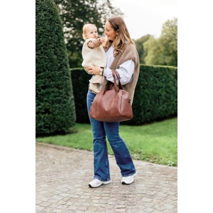 Childhome - Previjalna torba MOMMY CLUB LEATHER rjava