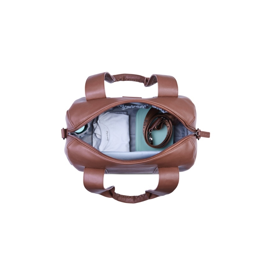 Childhome - Previjalna torba MOMMY CLUB LEATHER rjava