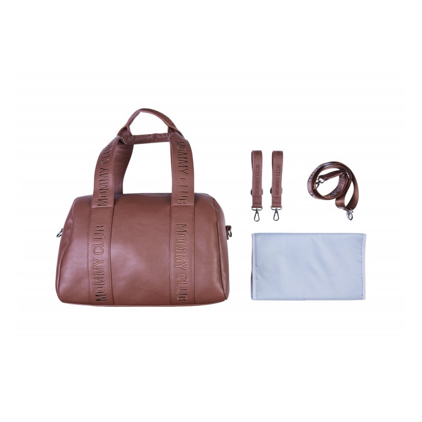 Childhome - Previjalna torba MOMMY CLUB LEATHER rjava