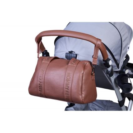 Childhome - Previjalna torba MOMMY CLUB LEATHER rjava