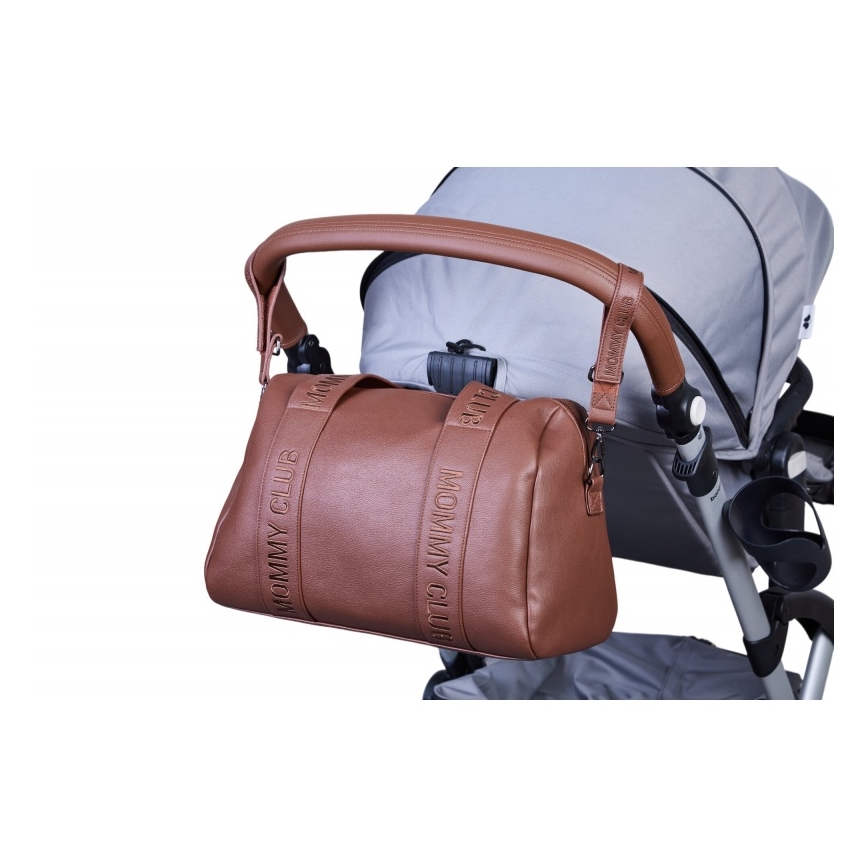 Childhome - Previjalna torba MOMMY CLUB LEATHER rjava