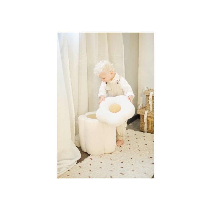 Childhome - Tabure CVETLICA pr. 35 cm krem barva