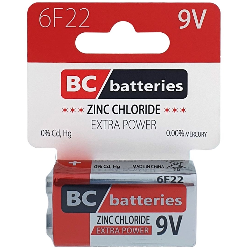 Cink-kloridna baterija 6F22 EXTRA POWER 9V