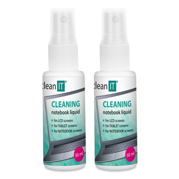 CLEAN IT CL-182 - Raztopina za čiščenje zaslona s krpo 2x 30 mm