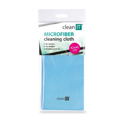 CLEAN IT CL-700 - Čistilna krpa iz mikrovlaken 40x42 cm modra