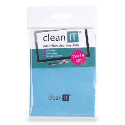 CLEAN IT CL-710 - Čistilna krpa iz mikrovlaken 19x19 cm modra