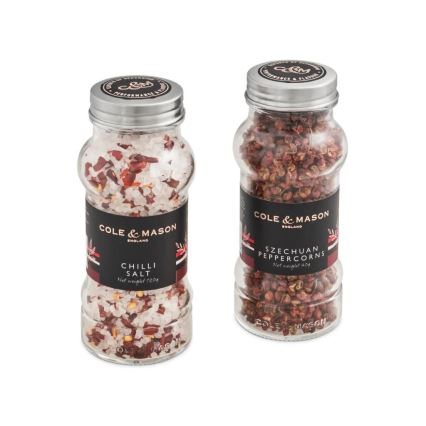 Cole & Mason - Darilni set Aromatična čili sol in sečuanski poper