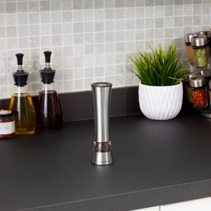 Cole&Mason - Električni salt or pepper grinder BURFORD 4xAAA 18 cm mat krom
