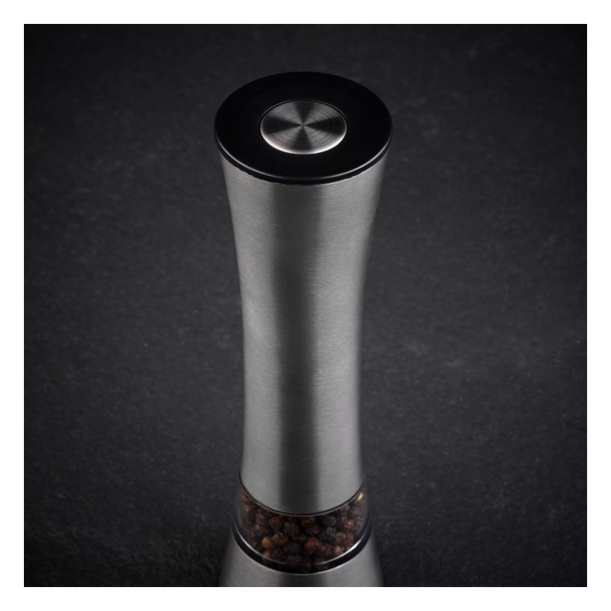 Cole&Mason - Električni salt or pepper grinder BURFORD 4xAAA 18 cm mat krom
