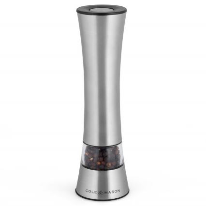Cole&Mason - Električni salt or pepper grinder BURFORD 4xAAA 18 cm mat krom