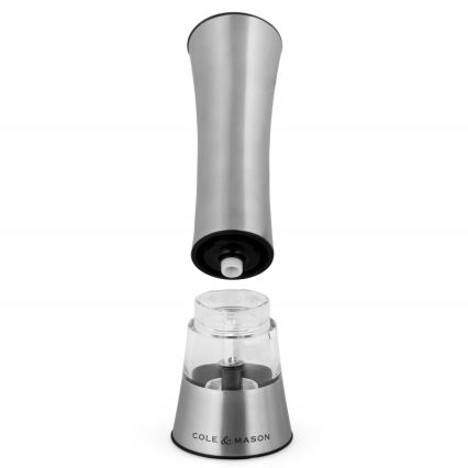 Cole&Mason - Električni salt or pepper grinder BURFORD 4xAAA 18 cm mat krom