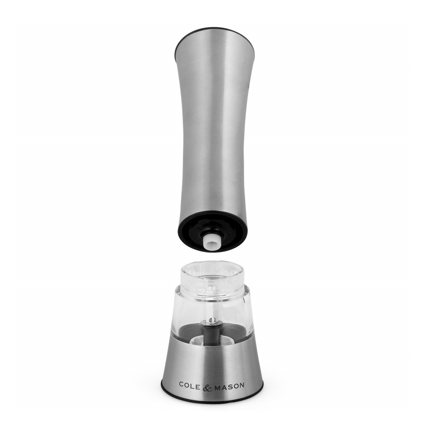 Cole&Mason - Električni salt or pepper grinder BURFORD 4xAAA 18 cm mat krom